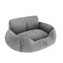 BENNO® Hundesitz BUDDY Autositz für Hunde 55x45x30 cm grau oder anthrazit – sicherer & bequemer Autokorb mit rutschfestem Boden, Gurten & waschbarem Kissen