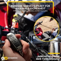 Benzin-Jugend-Quad S-10, 125ccm, ATV, Gepäckträger, Not-Aus-Leine, Halbautomatik, Scheibenbremse (Metallic/Rot)