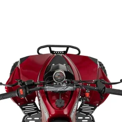 Benzin-Jugend-Quad S-10, 125ccm, ATV, Gepäckträger, Not-Aus-Leine, Halbautomatik, Scheibenbremse (Metallic/Rot)