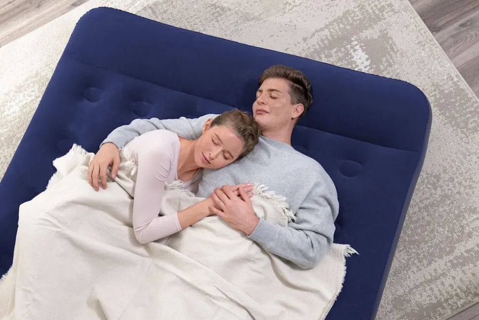 Bestway Doppelluftbett mit integrierter Fußpumpe 203 x 152 x 28 cm
