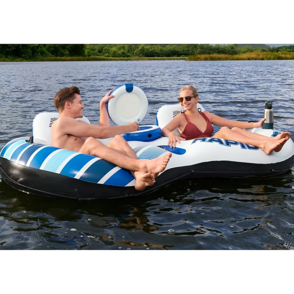 Bestway Schwimmring HydroForce RapidRider II 2Personen 251x132cm Schwimmreifen