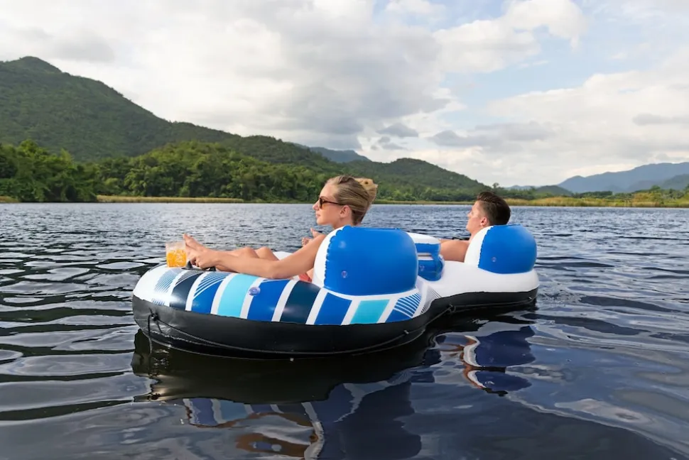 Bestway Schwimmring HydroForce RapidRider II 2Personen 251x132cm Schwimmreifen
