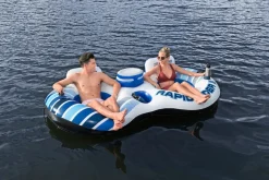 Bestway Schwimmring HydroForce RapidRider II 2Personen 251x132cm Schwimmreifen