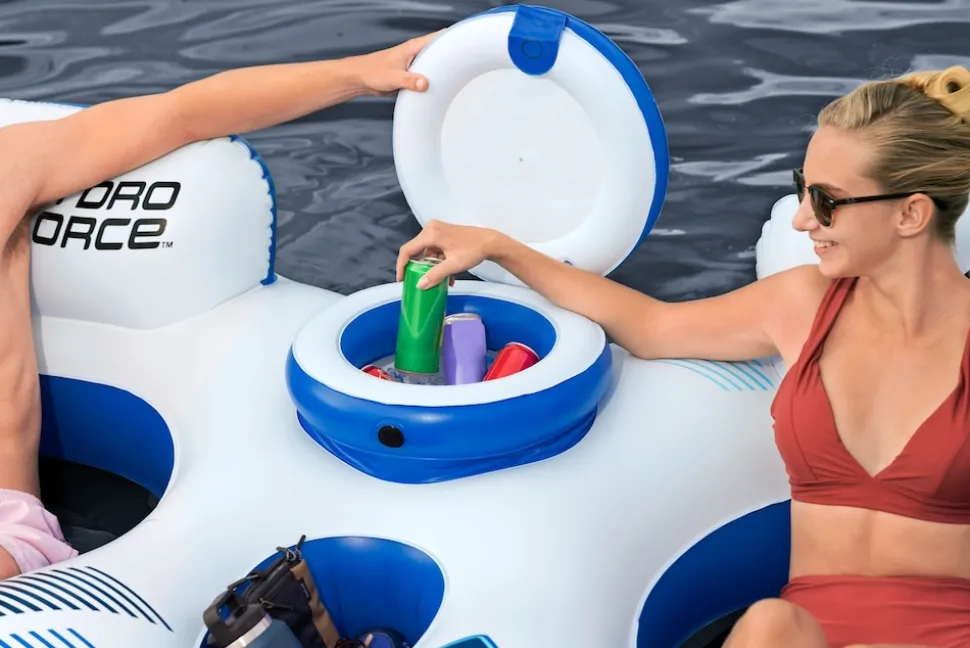 Bestway Schwimmring HydroForce RapidRider II 2Personen 251x132cm Schwimmreifen