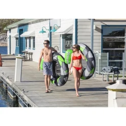 Bestway 43280 Schwimmring Rugged Rider I Ø135cm mit Lehne Getränkehalter Mesh