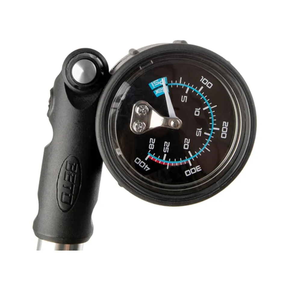Beto Dämpferpumpe Fahrrad Federgabel Pumpe AV 28 Bar Gabelpumpe mit Manometer 400 PSI Dämpfer Luftpumpe