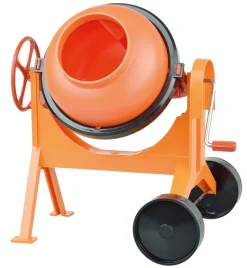 Betonmischer, orange, Braunkarton
