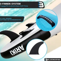 Bluemarina SUP Board Ariki, Stand Up Paddle aufblasbar mit Paddel, Pumpe, Rucksack, 5J Garantie (Classic 2.0, 325x86x16,5cm / 10'8