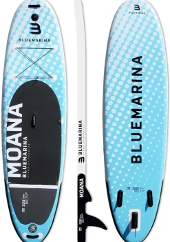 Bluemarina SUP Board Moana, aufblasbar mit Doppelkolben-Pumpe, Paddel, Rucksack, 5J Garantie (Classic 2.0, 325x86x15cm / 10'8
