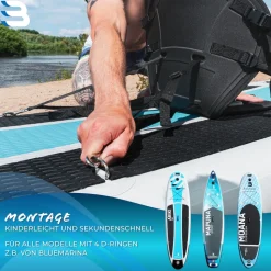 Bluemarina SUP-Sitz, Kajaksitz für Stand Up Paddle, mit Paddel, ergonomisch, Schaumstoffpolster