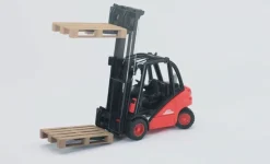 Bruder bruder 02511 Linde Gabelstapler H30D mit Anhängerkupplung und 2 Paletten
