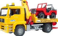 Bruder Bruder 02750 MAN TGA Abschlepp-LKW mit Geländewagen
