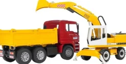 Bruder bruder 02751 MAN TGA Kipp-LKW + Liebherr Schaufelbagger