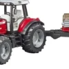 Bruder bruder 02046 Massey Ferguson 7480 mit Frontlader + Holztransportanhänger