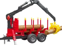 Bruder Bruder 02252 Rückeanhänger mit Ladekran plus Zubehör