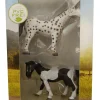 Bullyland Animal World 2 Pferde Lewitzer Schecke Knabstrupper PVC-frei Kinder Sammelfigur
