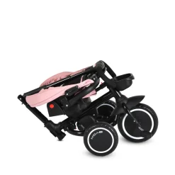Byox Dreirad Cruz EVA-Reifen klappbar Körbe 360 drehbar Getränkehalter Fußstütze rosa