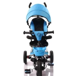 Byox Dreirad Flexy Lux 3 in 1 Tricycle, klappbar, Gummireifen, drehbarer Sitz blau