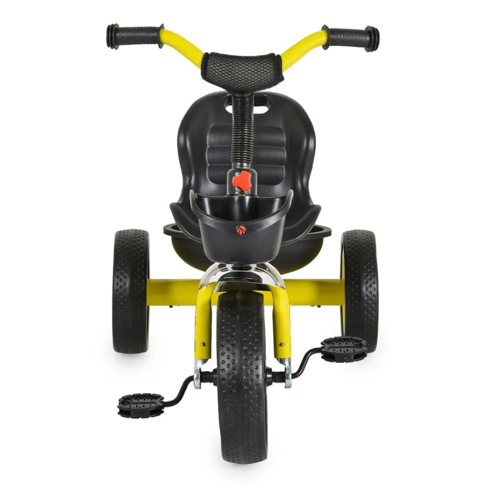 Byox Dreirad Hunter EVA-Reifen, verstellbarer Sitz, Korb, ergonomische Griffe gelb