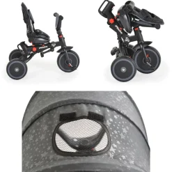 Byox Dreirad Tricycle Pluto, faltbar, EVA-Reifen, Schiebestange, Sitz drehbar grau