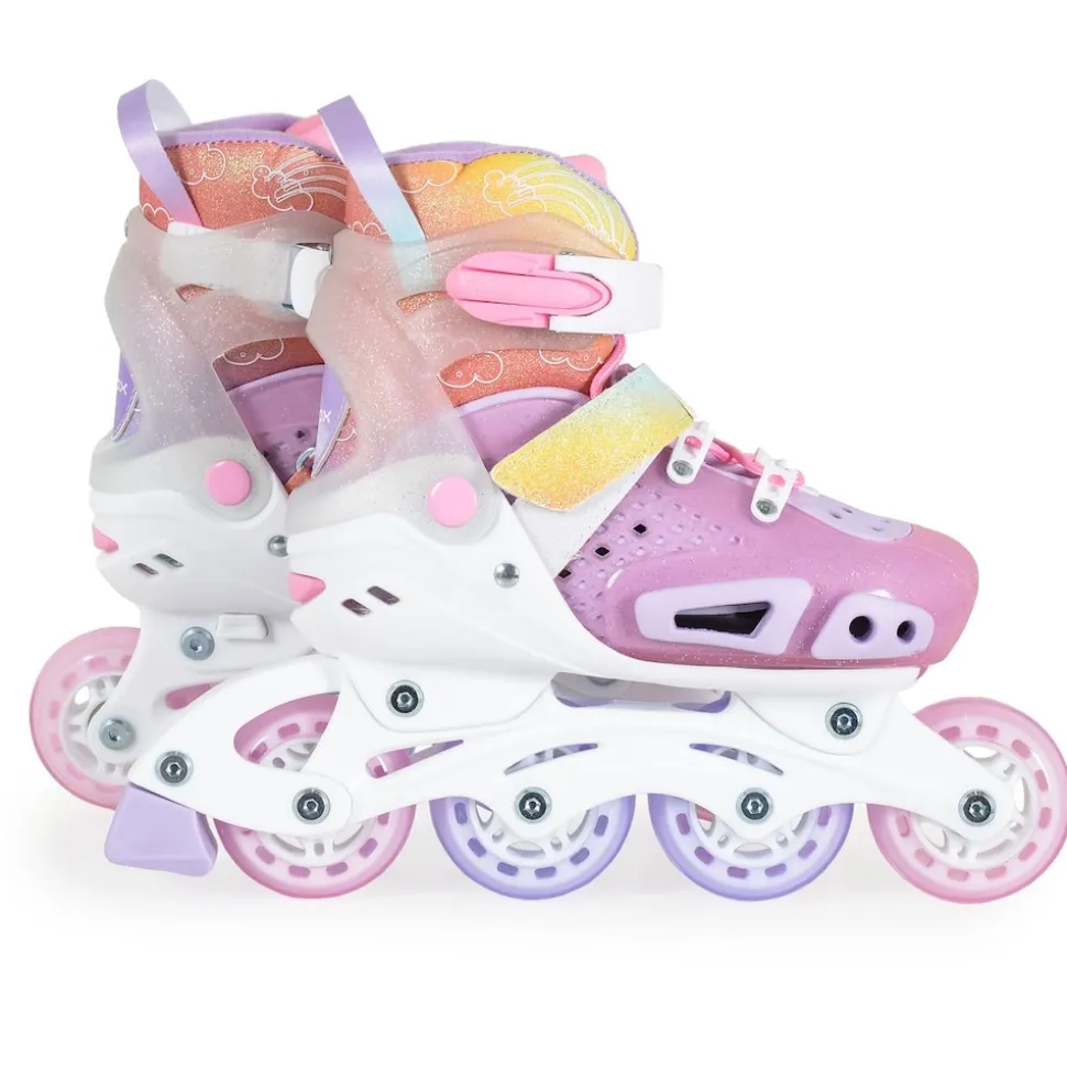 Byox Inliner Dizzy pink Glitzer PU-Räder Stoßdämpfer ABEC-5-Lager verstellbar M (Gr. 34-38)