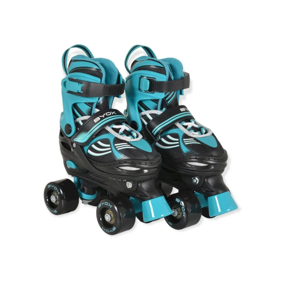Byox Inliner 2 in 1 Double blau Rollschuhe, PU-Rollen, ABEC-5 Lager, verstellbar M (Gr. 34-38)