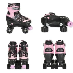 Byox Inliner 2 in 1 Double pink Rollschuhe, PU-LED-Räder, verschiedene Größen S (Gr.30-33)