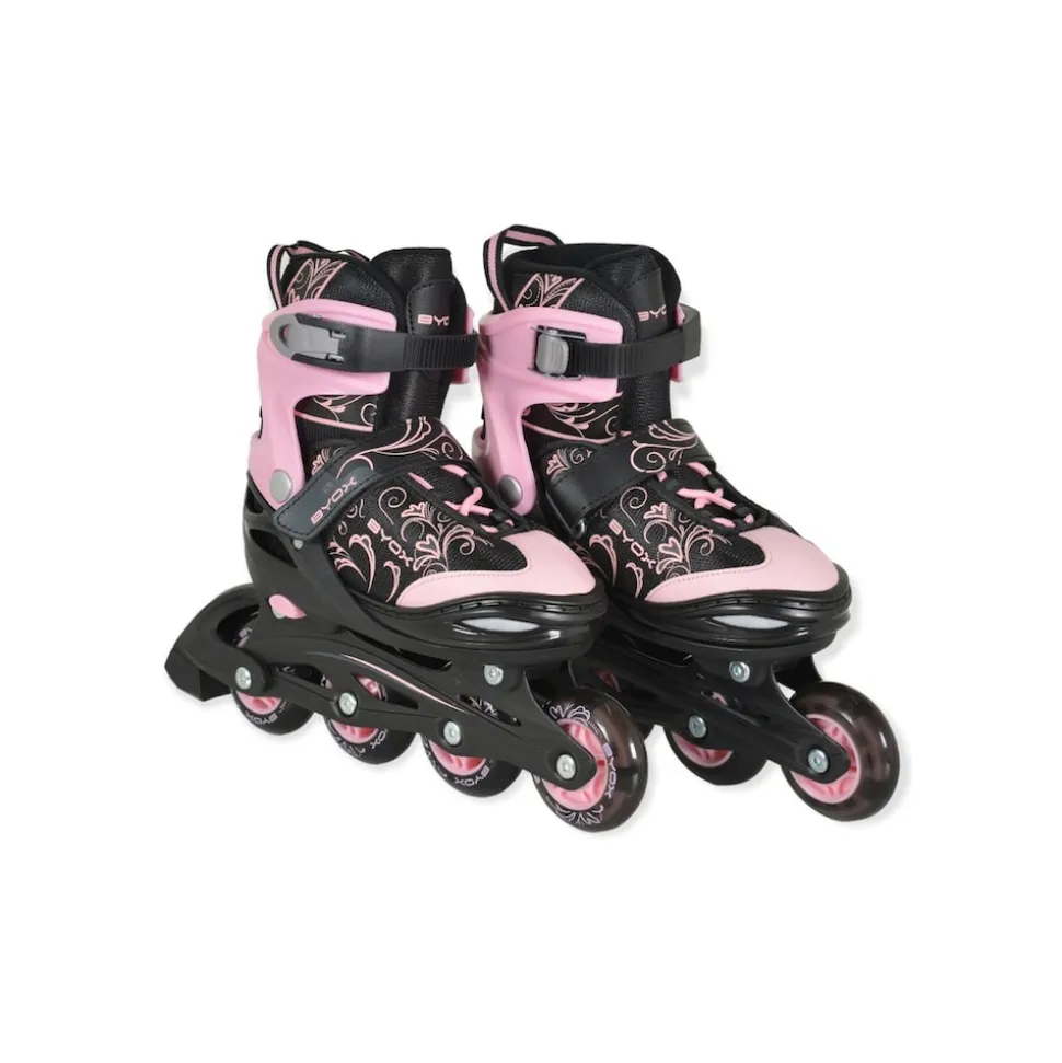 Byox Inliner 2 in 1 Double pink Rollschuhe, PU-LED-Räder, verschiedene Größen S (Gr.30-33)