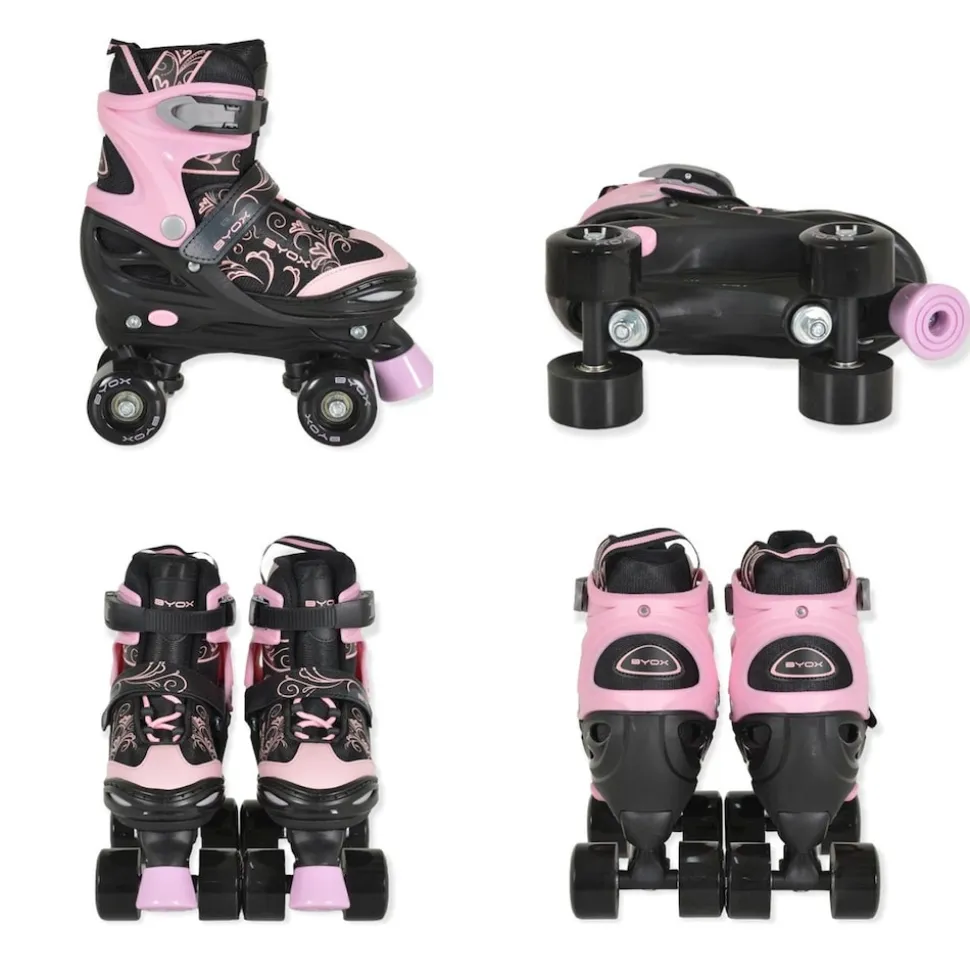 Byox Inliner 2 in 1 Double pink Rollschuhe, PU-LED-Räder, verschiedene Größen S (Gr.30-33)