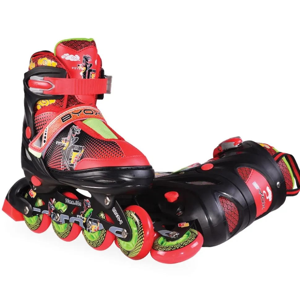 Byox Inliner Kinder Mask schwarz Größe L 38-41 verstellbar, PU, ABEC-7 Lager