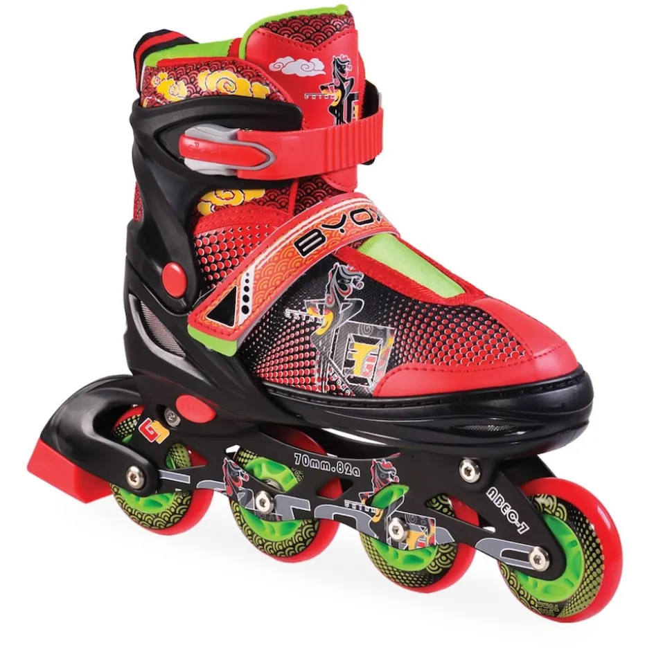 Byox Inliner Kinder Mask schwarz Größe L 38-41 verstellbar, PU, ABEC-7 Lager