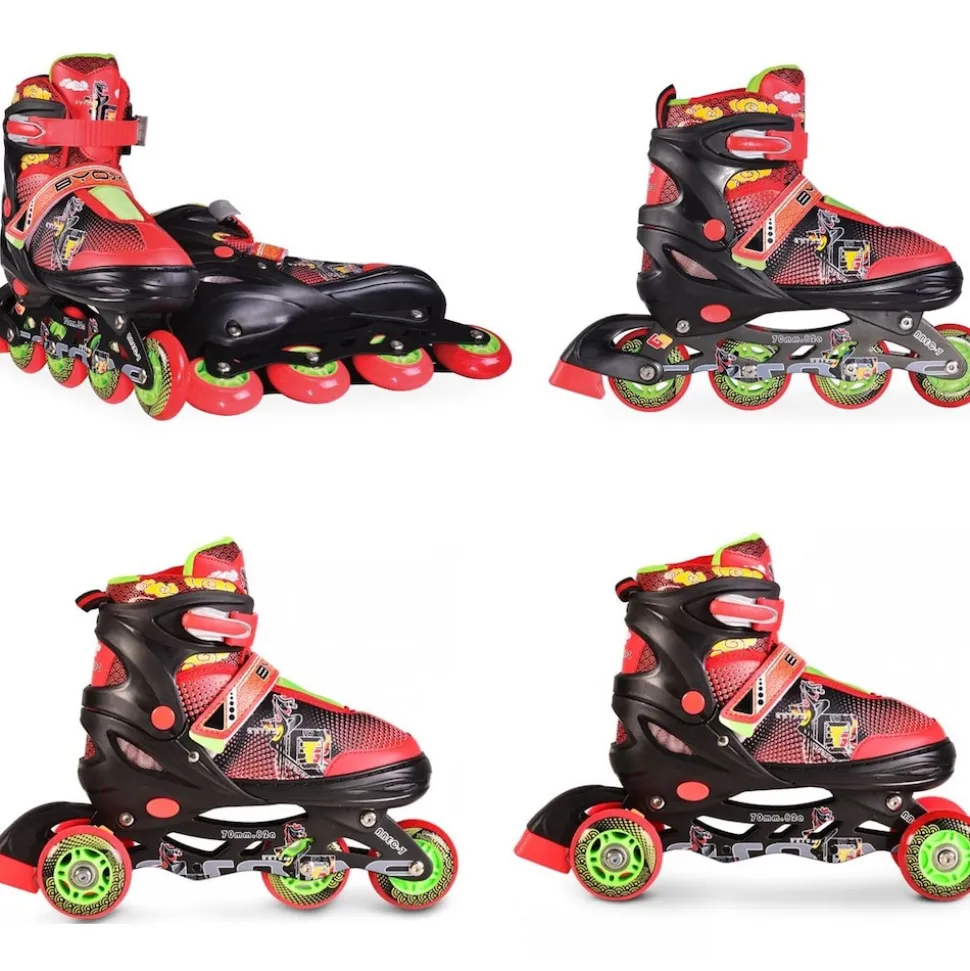 Byox Inliner Kinder Mask schwarz Größe L 38-41 verstellbar, PU, ABEC-7 Lager