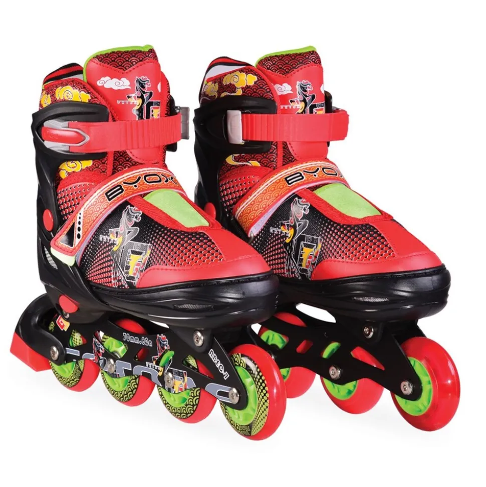 Byox Inliner Kinder Mask schwarz Größe L 38-41 verstellbar, PU, ABEC-7 Lager