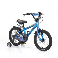 Byox Kinderfahrrad 16" Monster blau, Stützräder, Reflektoren, einstellbar