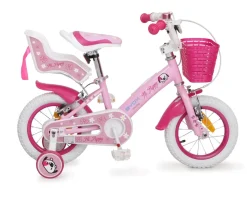 Byox Kinderfahrrad 12 Zoll Puppy, Stützräder, Frontkorb, Puppensitz ab 3 Jahre