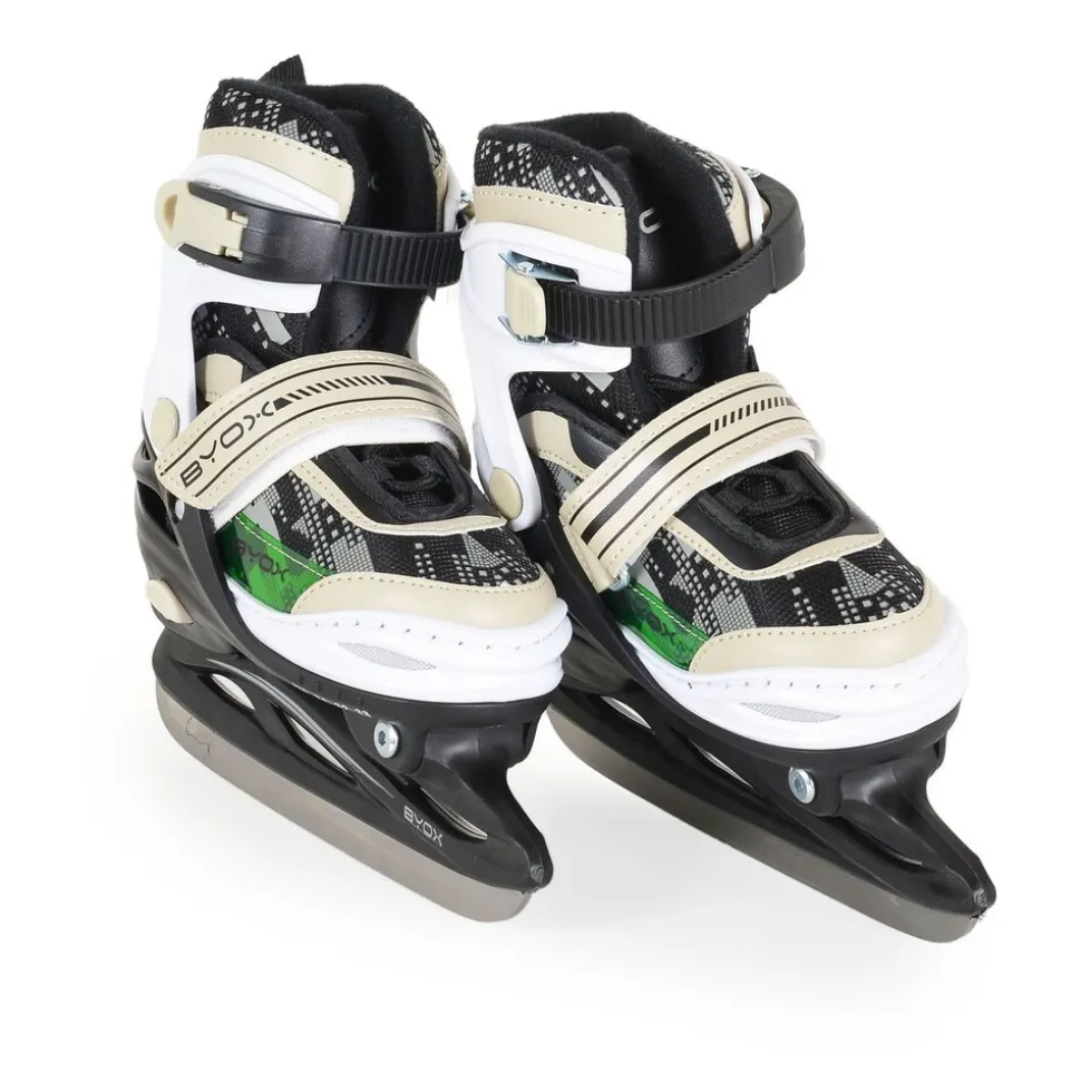 Byox Kinder Inliner, Schlittschuhe 2 in 1 Iceberg PU-Räder Schnürrsenkel Tasche Größe M (34-37)