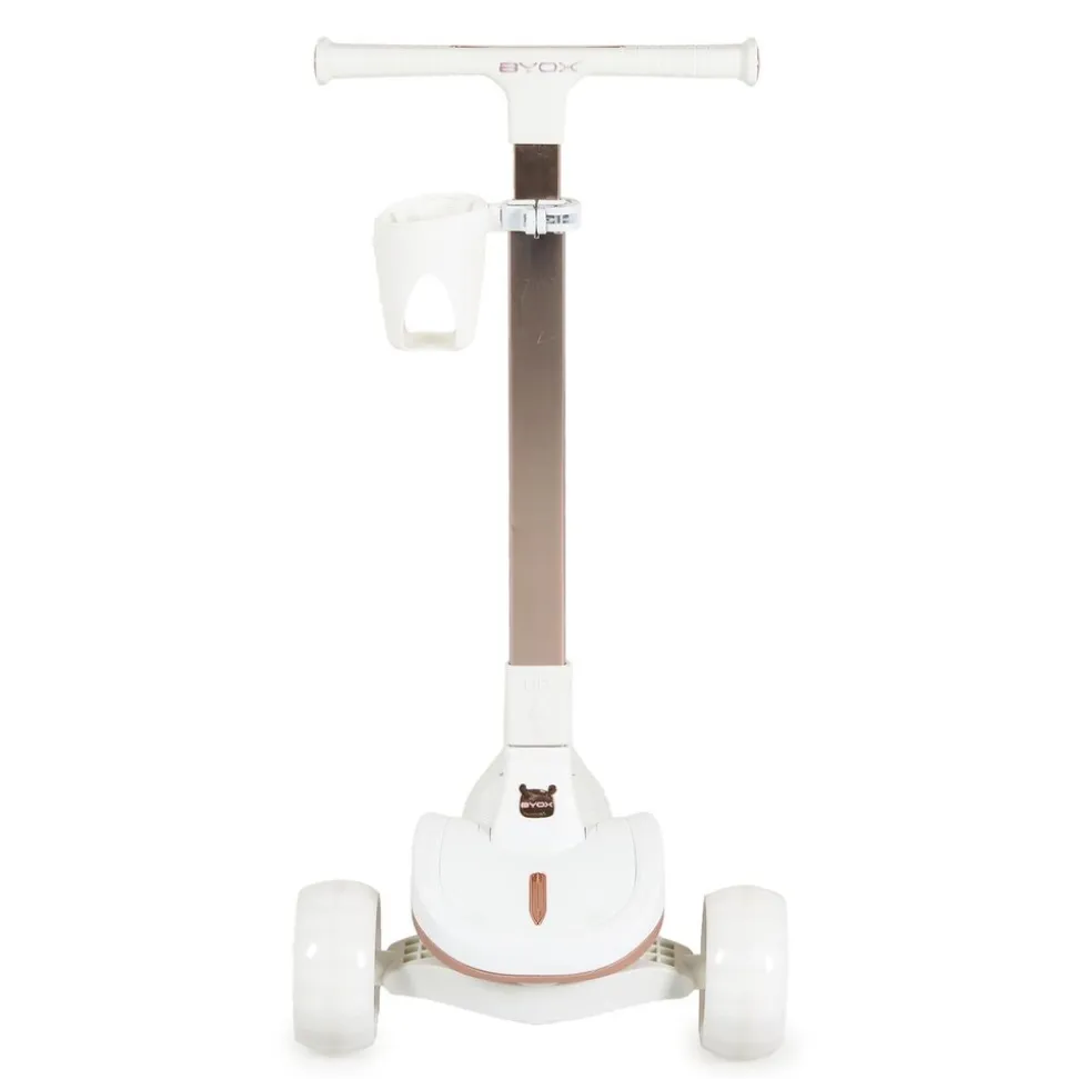 Byox Kinderroller Aero klappbar Getränkehalter Hinterradbremse höhenverstellbar weiß