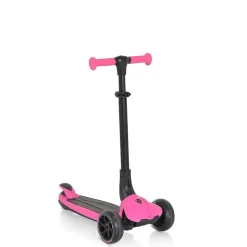 Byox Kinderroller Bolt 3 Räder, höhenverstellbar, klappbar, PU-Räder, ABEC-9 rosa