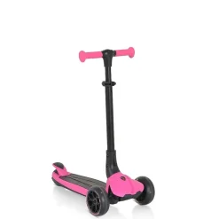 Byox Kinderroller Bolt 3 Räder, höhenverstellbar, klappbar, PU-Räder, ABEC-9 rosa