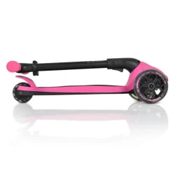 Byox Kinderroller Bolt 3 Räder, höhenverstellbar, klappbar, PU-Räder, ABEC-9 rosa