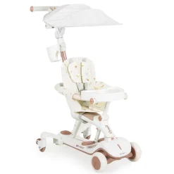 Byox Kinderroller Cornet 6 in 1 Multifunktionsroller Rutscher Musik Becherhalter weiß