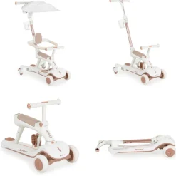 Byox Kinderroller Cornet 6 in 1 Multifunktionsroller Rutscher Musik Becherhalter weiß