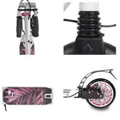 Byox Kinderroller Fiore klappbar Stoßdämpfer Flaschenhalter Bremse bis 100 kg pink