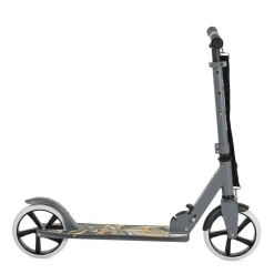 Byox Kinderroller Flurry klappbar, Seitenständer, höhenverstellbar, PU-Räder grau