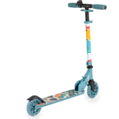 Byox Kinderroller Miracle faltbar LED-PU-Räder ABEC-7 Klingel Höhe einstellbar blau