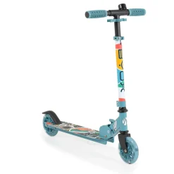 Byox Kinderroller Miracle faltbar LED-PU-Räder ABEC-7 Klingel Höhe einstellbar blau