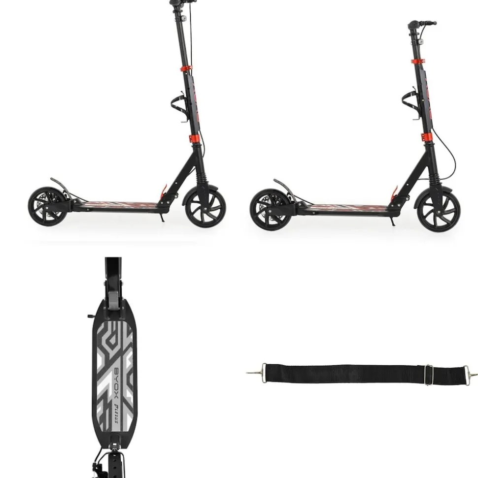 Byox Kinderroller Plexus klappbar Bremse Stoßdämpfer Flaschenhalter bis 100 kg black