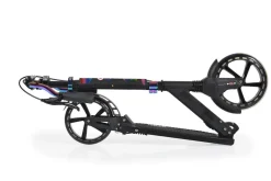 Byox Kinderroller Quick klappbar, Handbremse, Seitenständer, LED-Scheinwerfer schwarz