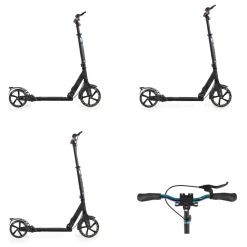 Byox Kinderroller Quick klappbar, Handbremse, Seitenständer, LED-Scheinwerfer schwarz