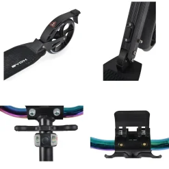 Byox Kinderroller Quick klappbar, Handbremse, Seitenständer, LED-Scheinwerfer schwarz